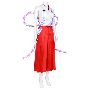 Disfraz de Yamato para mujer, conjunto completo de ropa de Anime, falda roja, Top blanco con accesorios de cuerda para actuación en fiestas de Halloween - Product Image 4