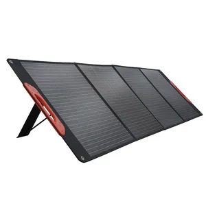 200W Customizable with CE certification Waterproof Light weight All Black Portable foldable solar panel for camping