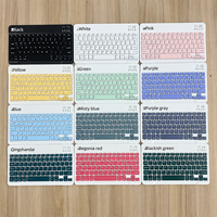Keyboard 78 Tombol, Keyboard Nirkabel Ultra Tipis Portabel, Pengetikan Senyap untuk Tablet & Ponsel IOS Android