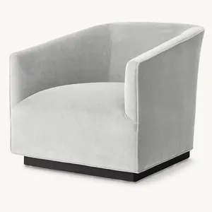 Luxe Hoogwaardige Klassieke Gestroomlijnde Hotelmeubelen Stoelen Woonkamer Stoffen Sofa Appartement Enkele Koffie Fauteuil