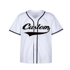 Jersey de béisbol de sublimación personalizado de precio bajo en blanco de alta calidad
