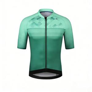 Maillot de cyclisme minimaliste à manches courtes avec dégradé, personnalisable, unisexe, résistant aux plis, haut de cyclisme, équipement de cyclisme sur route, équipement de cyclisme sportif - Product Image 1