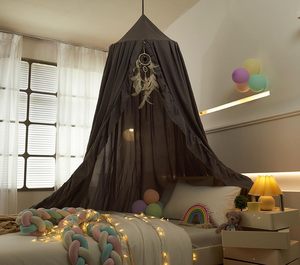 <span class=keywords><strong>Baldacchino</strong></span> per <span class=keywords><strong>Letto</strong></span> in Tela di Cotone Grigio Leggero, Tende con Volant per <span class=keywords><strong>Letto</strong></span> Bambini, <span class=keywords><strong>Baldacchino</strong></span> per Camera delle Ragazze - Product Image 4