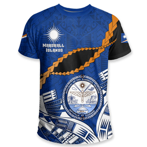 Fabricantes de <span class=keywords><strong>ropa</strong></span> personalizada a la venta Marshall Islands Victory Rugby Style Custom Print Men's Transpirable Plus Size T-shirts - Product Image 1