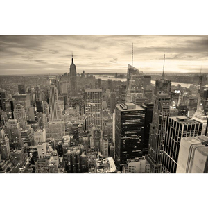Mural de Pared Moderno Impermeable con Diseño de Paisaje Urbano en Blanco y Negro del Empire State Building, Fácil de Despegar, para Sala de Estar, Oficina, Baño - Product Image 5