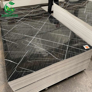Feuille de marbre <span class=keywords><strong>PVC</strong></span> Lambrin UV au prix de gros Feuille de marbre <span class=keywords><strong>PVC</strong></span> très brillante pour décoration murale intérieure - Product Image 1