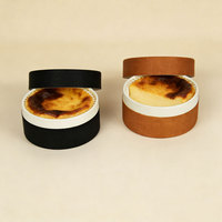 Boîte à gâteau écologique de qualité alimentaire, tube en carton, emballage de luxe pour cheesecake, cylindre, boîte de rangement pour desserts