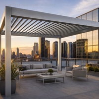 2026 Neues Design 100% Wasserdichtes Dach 3x4m Lamellendach-Pergola für Restaurants, Outdoor-Aluminiumkonstruktion für Wohn- und Gewerbebereiche