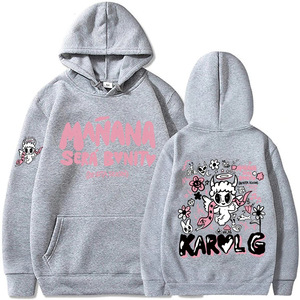 Felpa con Cappuccio <span class=keywords><strong>Karol</strong></span> G all'Ingrosso, Stampa Personalizzata Msb Forever Bichota Season, Pullover Unisex in Cotone, Sudadera <span class=keywords><strong>Karol</strong></span> G - Product Image 4