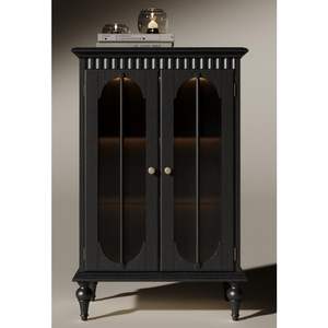 <span class=keywords><strong>Buffet</strong></span> vintage en bois massif avec portes vitrées, armoire à vin à double porte, meuble <span class=keywords><strong>de</strong></span> rangement pour <span class=keywords><strong>salon</strong></span> - Product Image 4