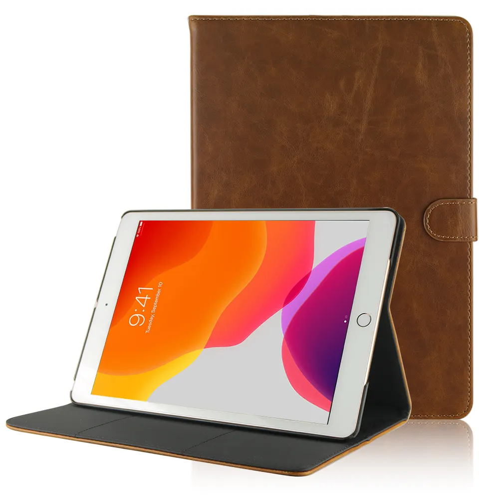 Premium Leather Folio Stand Tablet Cover Case Voor Ipad 8th Gen 10.2 2020 / 7th Gen 10.2 2019 Met Kaart houder