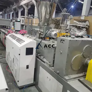 SJSZ65/132 Conical Twin Screw Extrusion/extruding 100mm-200mm PVC Wall Board Plastic Profile Making Machine