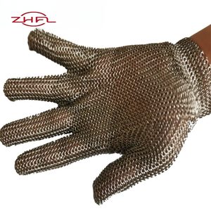 Guantes Metálicos Resistentes a Cortes con Cierre de Hebilla Ambidiestra y Malla de Alambre de Acero Inoxidable de Grado Alimenticio para Carnicería - Product Image 6