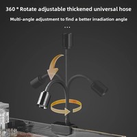 Mini foco LED Yee para pecera sudamericana, pequeña Luz de abrazadera impermeable para decoraciones de acuario