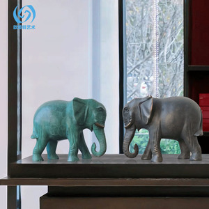 Escultura de Elefante de Bronce, Figura Realista, Decoración Artística para Oficina, Regalo de Inauguración de Casa - Product Image 5