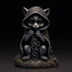 Adorno de Resina de Gato Negro para Halloween, Decoración Creativa para el Hogar, Estilo A B C D - Product Image 1