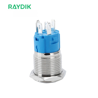 Interrupteur avec bouton-poussoir universel en métal, LED, 10mm, 12mm, 19mm, 22mm, 30mm, 5v, 12V, pas de NC, marche/arrêt