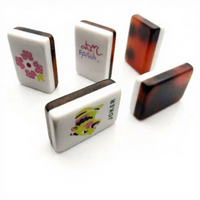 Mahjong américain HomeGame en acrylique durable à deux couches, écologique, motif écaille de tortue