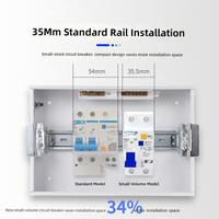 Disjoncteur différentiel compact NXBLE-63YH 2P RCD 3P+N 4P, modèles à profil étroit 1P+N MCB 10A-63A pour usage domestique