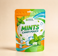 Sachet Doypack imprimé en PE de qualité alimentaire refermable avec fermeture éclair et logo personnalisé pour aliments pour bébés et gâteaux