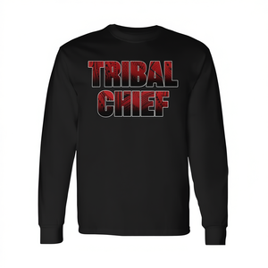 T-shirt à manches longues Tribal Chief, col rond, unisexe, pour adulte, vêtements promotionnels, impression sérigraphique - Product Image 3