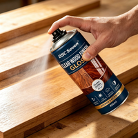 Peinture en spray acrylique pour bois, laque liquide brillante transparente pour l'intérieur et l'extérieur, pour le bricolage, le travail du bois, l'artisanat, la rénovation de meubles