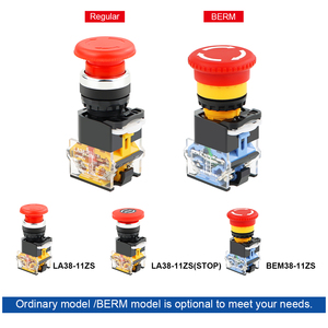 22 Mét tự-khóa Khẩn Cấp Power push <span class=keywords><strong>button</strong></span> chuyển LA38-11ZS nấm Head dừng khẩn cấp push <span class=keywords><strong>button</strong></span> chuyển - Product Image 2