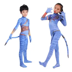 Disfraz de Anime Avatar 3 Jack Neytini Battle Suit Niños y niñas Spandex Body Mono de manga larga para niños