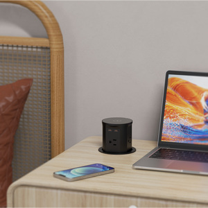 Ổ cắm bàn 3.3 inch bán buôn, 4 ổ cắm, 2 cổng USB-C PD20W, sạc không dây, ổ cắm bật lên cho mặt bàn bếp - Product Image 6