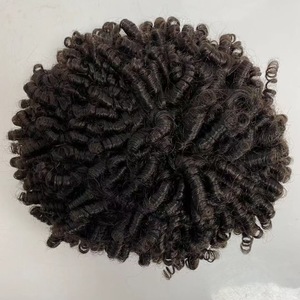 Prothèse capillaire <span class=keywords><strong>pour</strong></span> hommes en <span class=keywords><strong>cheveux</strong></span> européens 100% vierges Remy, système de remplacement capillaire à ligne de <span class=keywords><strong>cheveux</strong></span> invisible, avec dentelle de soie intégrale et boucles enroulées - Product Image 5