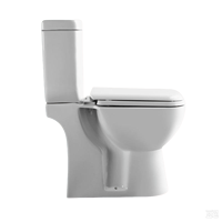 WC en céramique Ortonbath, deux pièces, à double chasse, à évacuation verticale (S-Trap), économie d'eau, design moderne pour usage hôtelier