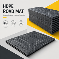 Tapis de protection au sol en HDPE, tapis de route temporaires emboîtables pour camions de construction, excavatrices, protection de l'herbe et du gazon