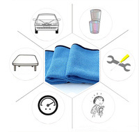 80/20 450gsm microfibre séchage rapide carré serviette de cuisine haute absorption gaufre tissé doux avec Logo personnalisé pour le nettoyage