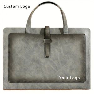 Sac en cuir A4 personnalisé avec logo OEM et poignée - Idéal pour les cadeaux promotionnels et les faveurs de mariage - Product Image 6