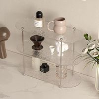 Support de rangement en acrylique à motif ondulé pour tasses, présentoir cosmétique, organisateur de bureau pour coiffeuse, maison et bureau