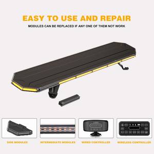 12V 24V colores duales ámbar blanco ambulancia emergencia <span class=keywords><strong>LED</strong></span> advertencia montaje en techo Barra de luz intermitente para trabajo luz de advertencia de emergencia - Product Image 3