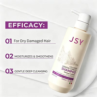 Sampo Keratin Kolagen Kompleks 500ml untuk Rambut Kering dan Rusak, Membersihkan dan Melembapkan untuk Rambut Lebih Halus dan Berkilau Label Pribadi