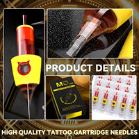Cartouches d'aiguilles de tatouage MO Pro Premium à membrane souple jetables avec repose-doigts
