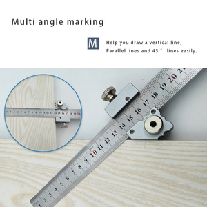 Woodworking 300mm Stainless Steel <strong>Marking</strong> Scriber Ruler Line Drawing <strong>Marking</strong> Gauge DIY Measuring Tools Cabinet Hole <strong>Drilling</strong> - Product Image 4
