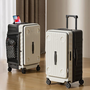 Valise à roulettes Cloud White 26 pouces avec fermeture éclair à verrouillage, grande capacité, bagage de voyage pour les loisirs, unisexe, printemps - Product Image 3
