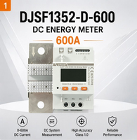Medidor de Energía CC Acrel DJSF1352-D-600, Monofásico 0-600A, Modbus, Riel DIN, para Carga de Vehículos Eléctricos, Monitoreo Solar, Clase MID 1.0