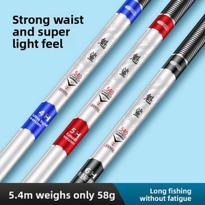 Caña de Pescar de Acero Inoxidable de 5 Secciones Extra Dura para Carpa Crucian, 5.4m de Largo, Modelo Kui Sha, para <span class=keywords><strong>Pesca</strong></span> en Ríos - Product Image 4