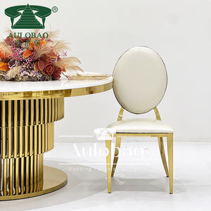 Party Events Used Gold Stainless Steel Wedding Washington <b>Dining</b> <b>Chair</b> - Product Image 2