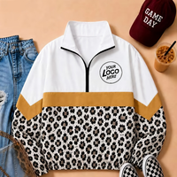 Blouson coupe-vent respirant et imperméable à motif écossais avec logo d'équipe vintage, fermeture éclair 1/4, manches longues, vente en gros