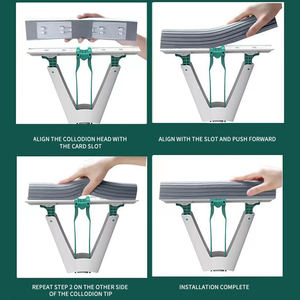 Accessoires d'outils de nettoyage ménager magiques à double rouleau vadrouille de nettoyage facile à presser éponge PVA vadrouille vente en gros bon marché - Product Image 3