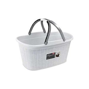 Cesta <b>plastica</b> con manici (58x38x28cm) ELEGANCE Bianco 30200 - Product Image 1