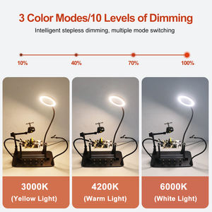 Abrazadera de soldadura ajustable, marco de soporte de PCB <span class=keywords><strong>para</strong></span> placa de circuito, herramienta de reparación de soldadura de placa base, rotación de 360 grados - Product Image 2