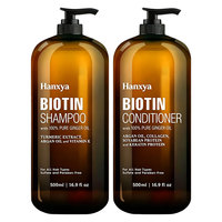 Ensemble Shampooing et Après-Shampooing à la Biotine et au Gingembre 500ml Soin Nourrissant du Cuir Chevelu OEM ODM Marque Privée