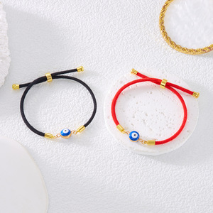Lc20250506wholesale thời trang may mắn macrame Dây thừng màu Đỏ chuỗi dệt bện dây màu xanh mắt ác quyến rũ Vòng đeo tay - Product Image 4