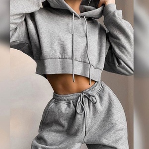 <span class=keywords><strong>Ensemble</strong></span> de sweat-shirts en polaire New Plus pour femmes, <span class=keywords><strong>taille</strong></span> <span class=keywords><strong>grande</strong></span>, à capuche, manches longues, <span class=keywords><strong>ensemble</strong></span> deux pièces pour le sport et les loisirs - Product Image 1